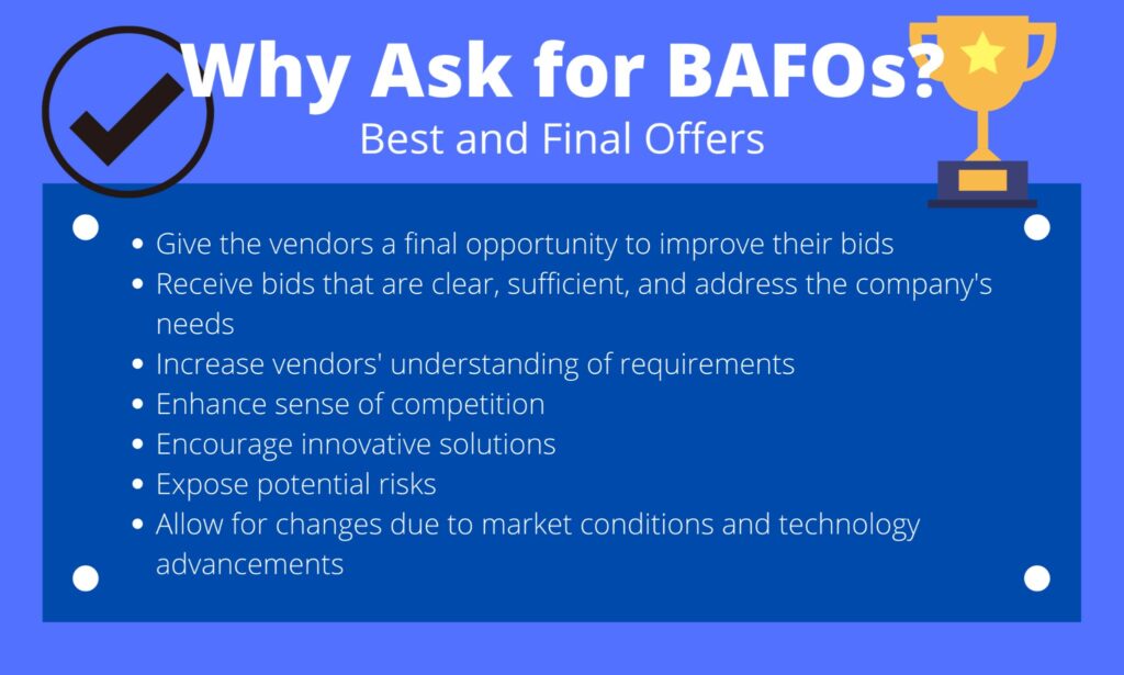 Ask for Vendors’ BAFOs