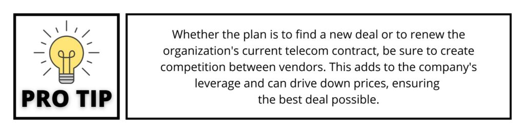 A company history of conducting RFPs and moving business 